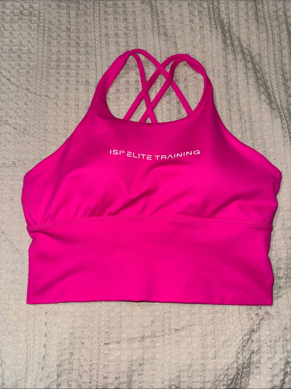 Women's High-Neck Sports Bra in Hot Pink